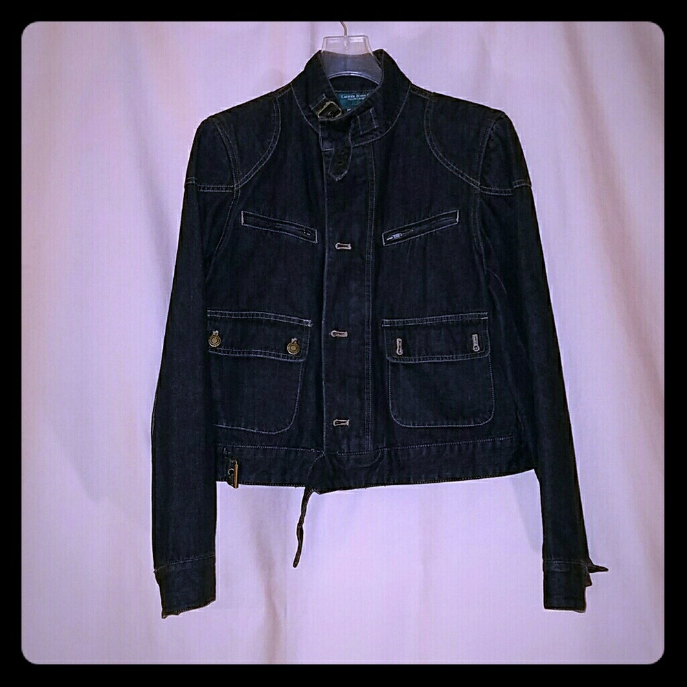 Ralph Lauren Jean jacket with buckles, dark blue.